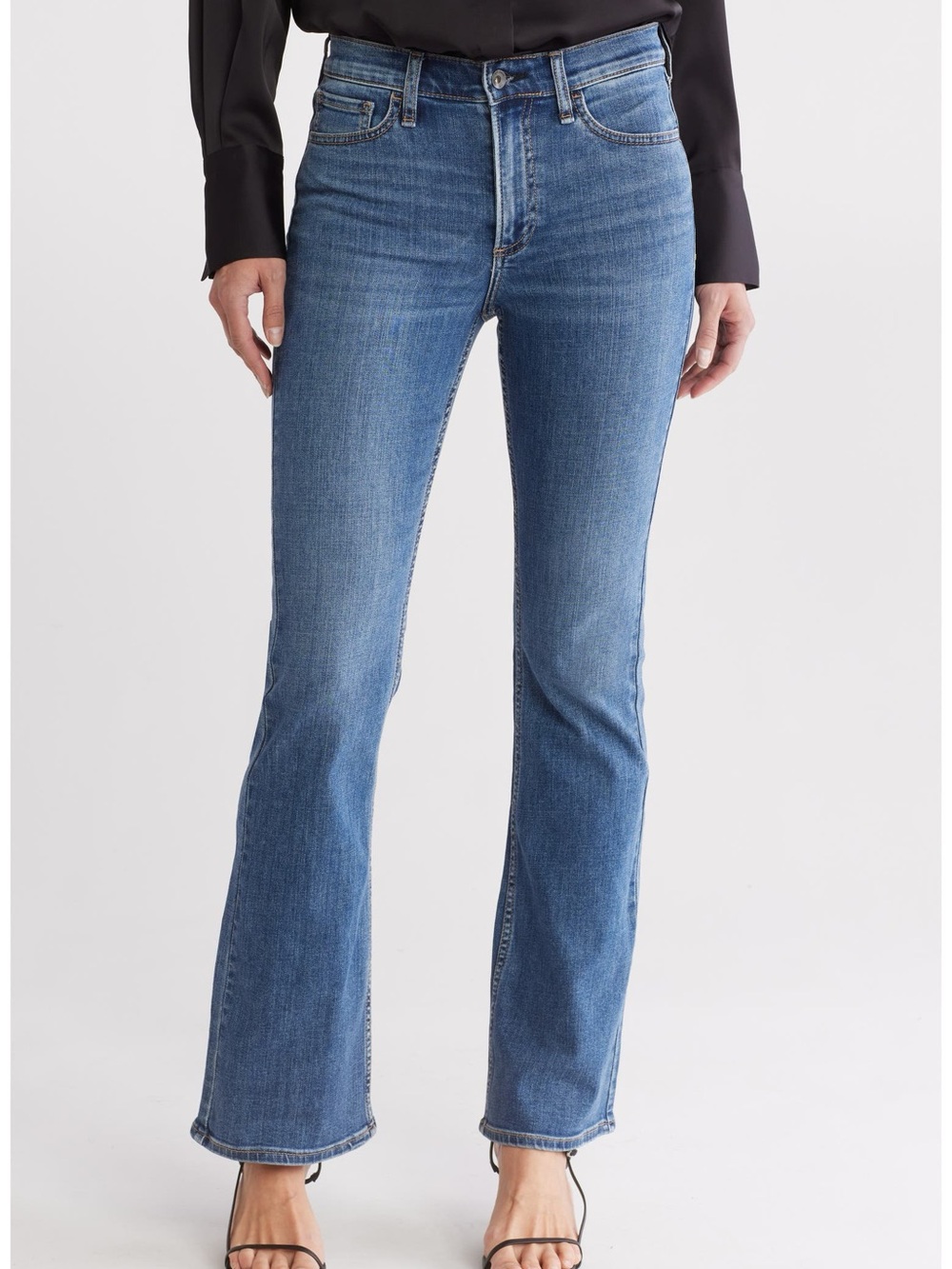 Rag & Bone Piper Mid Rise Wide Leg Bootcut Jeans